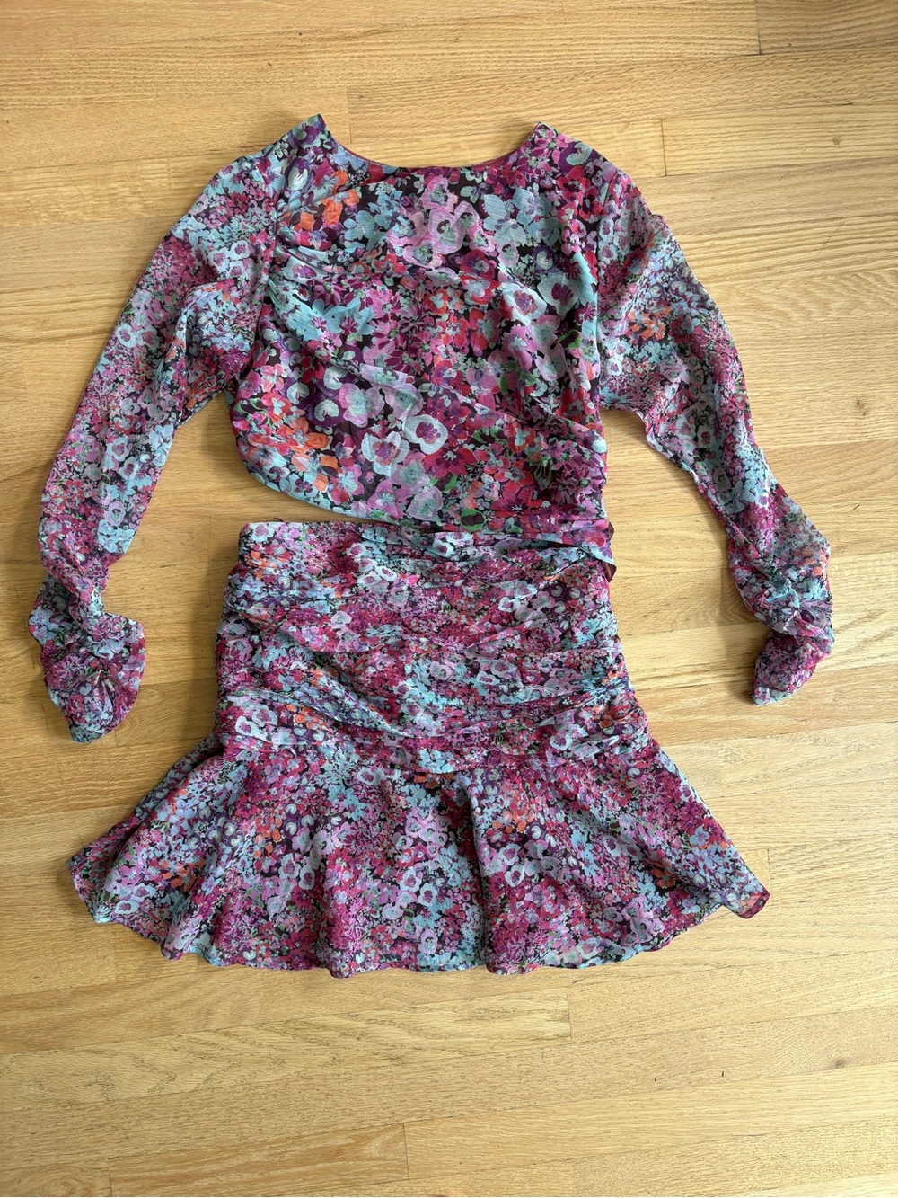 Zara Pink Floral Mini Dress